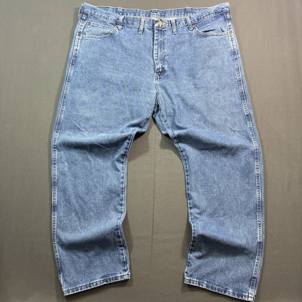 Wrangler Rugged Wear Jeans Mens 46x30 Blue Denim Relaxed Fit Tagless